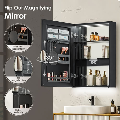 flip-out makeup mirror