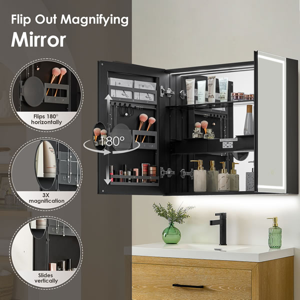 flip-out makeup mirror