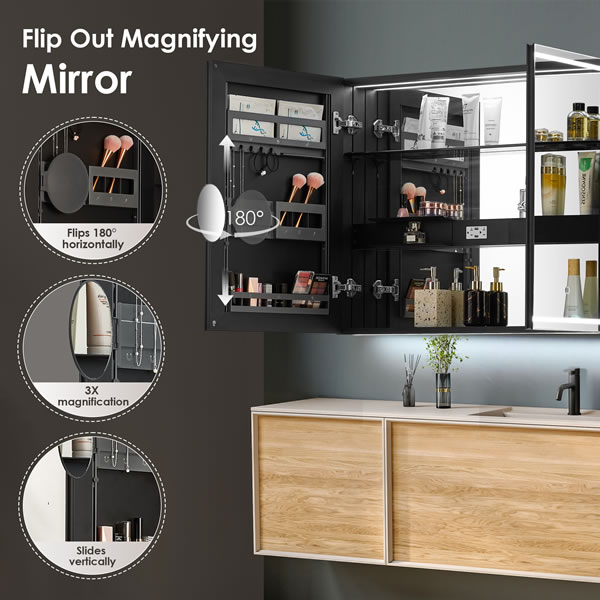 flip-out makeup mirror
